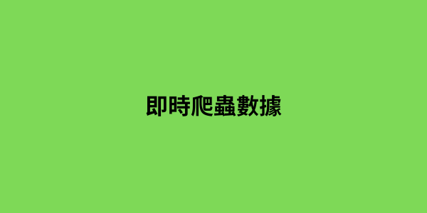 即時爬蟲數據