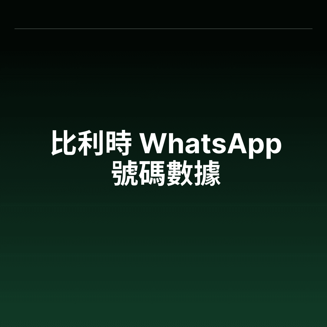 比利時 WhatsApp 號碼數據